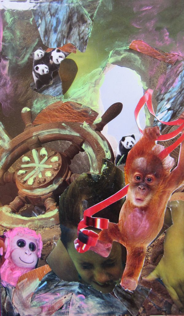 Collage art Circus of Life by artist dahlia ghaly