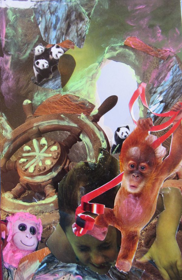 Collage art Circus of Life by artist dahlia ghaly