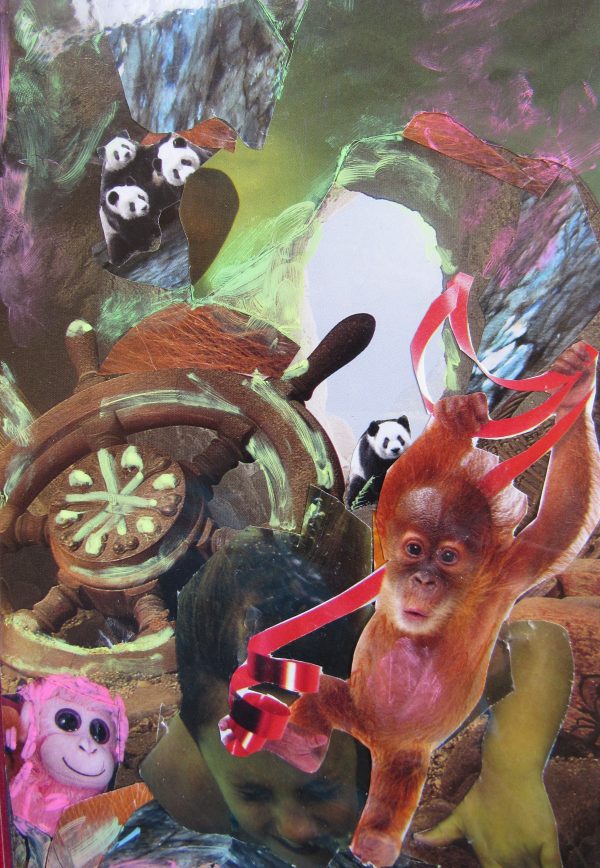 Collage art Circus of Life by artist dahlia ghaly