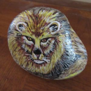 Rock Art Lion King by Artist Dahlia Ghaly