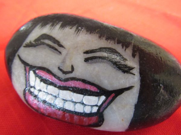 Art Rock Smiley by Artist Dahlia Ghaly