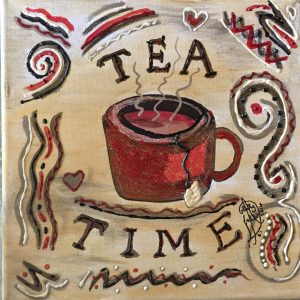 Tea Time Art by Artist Dahlia Ghaly