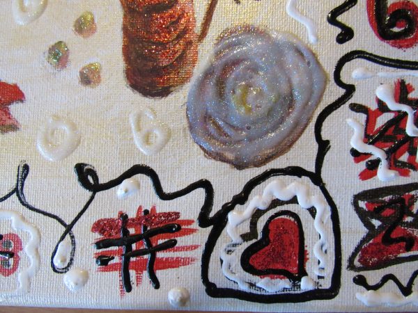 Canvas Tea and Cake by Artist Dahlia Ghalu